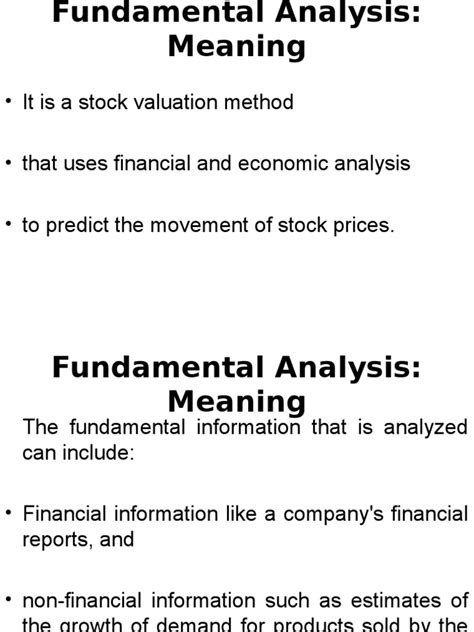 Fundamental Analysis Principles Types And How To Use It