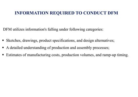 Design for manufacturing and assembly | PPT