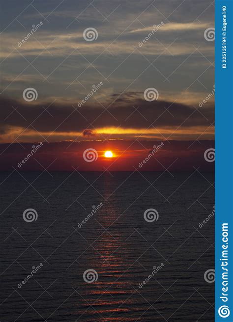 Sunset On The Sea Of Azov Stock Photo Image Of Beautiful