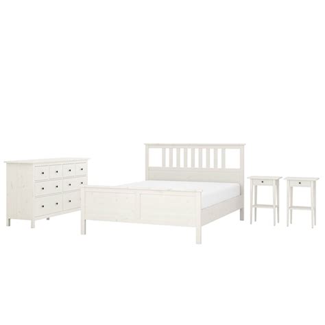 Hemnes Schlafzimmermöbel 4er Set Weiß Gebeizt 160x200 Cm Jetzt