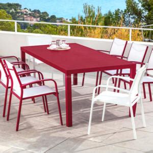 Quadratischer Gartentisch Murano Aluminium Bis Zu Pers Rot