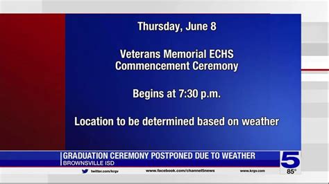 Brownsville ISD postpones graduation for Veterans Memorial Early ...