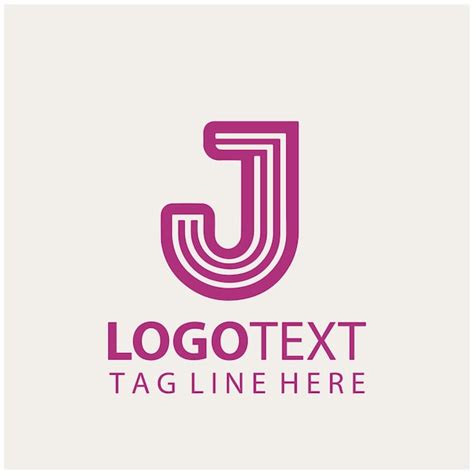 Ilustración vectorial de la letra J del logotipo Vector Premium