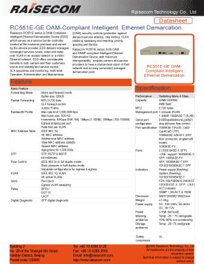 Fillable Online Rc E Ge Oam Compliant Intelligent Ethernet