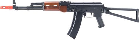 Cybergun Ics Kalashnikov Licensed Aks 74 Airsoft Aeg Rifle W Real Wood