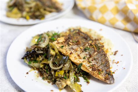 Fried Sea Bream With Lemon Hazelnut Crumb A Pinch Of Saffron