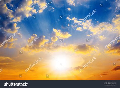 sunset sun rays stock photo edit   shutterstock