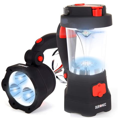 Duronic Hurricane LED Torch Rechargeable 2 Ways Wind Up USB 4 In