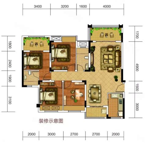 剑阁·学府华庭d2户型，剑阁·学府华庭4室2厅2卫0厨约11889平米户型图，朝南朝向 广元安居客