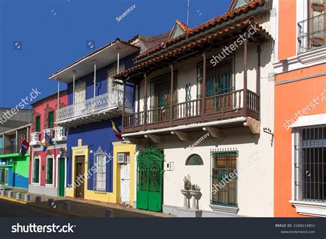 Venezuelan Caribbean Architecture Colonial Houses Historic Stock Photo ...