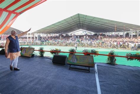 PM Modi Addresses A Public Meeting In Nizamabad Telangana