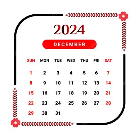 2024 Mes Calendario Diciembre Simple Y Animado Png 2024 Mes Porn Sex