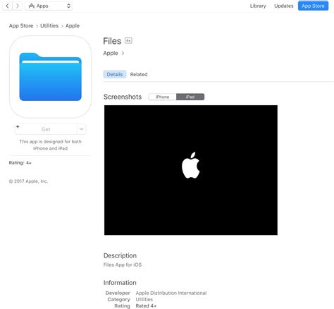 App Store Placeholder Listing For Apple Files App Appears Briefly Ahead