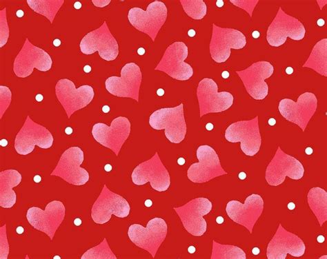 Red With Pink Hearts Fabric Henry Glass Be Mine 478 82 Valentines Day