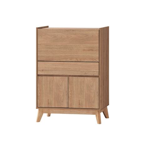 Buy Kodu Ariah Bureau Desk Storage Unit 3 Doors 1 Drawer Oak Mydeal