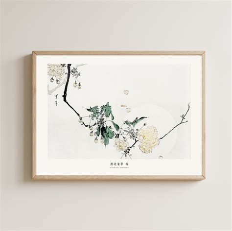 Japanese Cherry Blossom Wall Art, Delicate Flower Art Print, Sakura ...