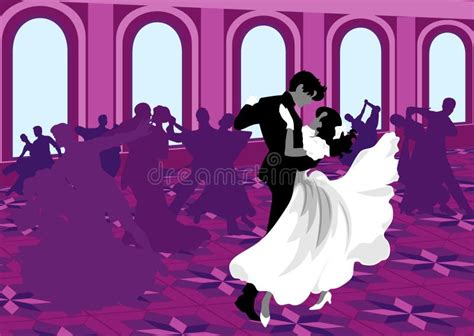 Ballroom Dancers. stock vector. Illustration of backgrounds - 8636400