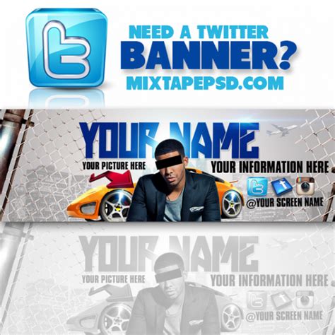 Twitter Banner Template 2 - Graphic Design | MIXTAPEPSDS.COM