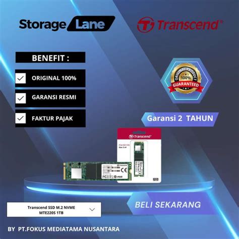 Promo M 2 Nvme Transcend Mte220s 1tb Ssd M 2 Pcie Gen 3x4 Nvme Diskon