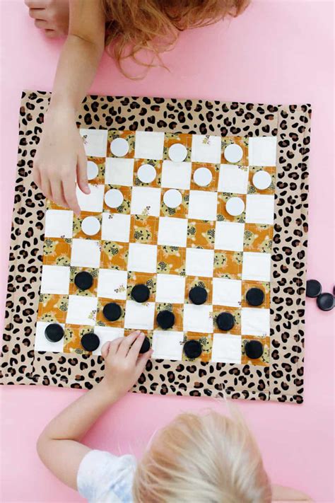 fabric checkerboard game pattern  kate sew