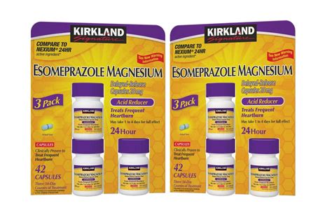 2 Pack Kirkland Signature Esomeprazole 20 Mg 42 Capsules