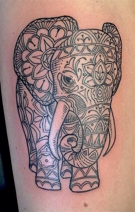 Elephant Trunk Up Tattoo