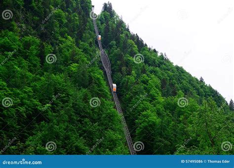 Cable Car On Mountain With Forest Stock Photo Image Of Holiday