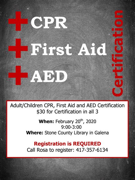 Cpr First Aid And Aed Certification Classes Stone County Health