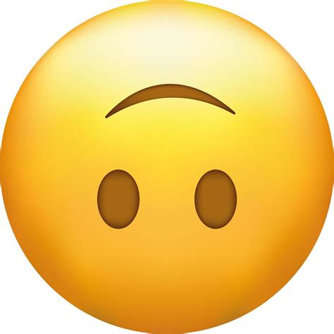 Al Revés Abajo Emojis Tonto Emoticono Invertido Sonriente Amarillo