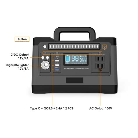 500w 540wh 50ah 110v 220v 500 Watt Solar Generator Portable Power