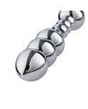 Hismith Round Head Metal Beaded Anal Dildo Smooth Aluminium Anal