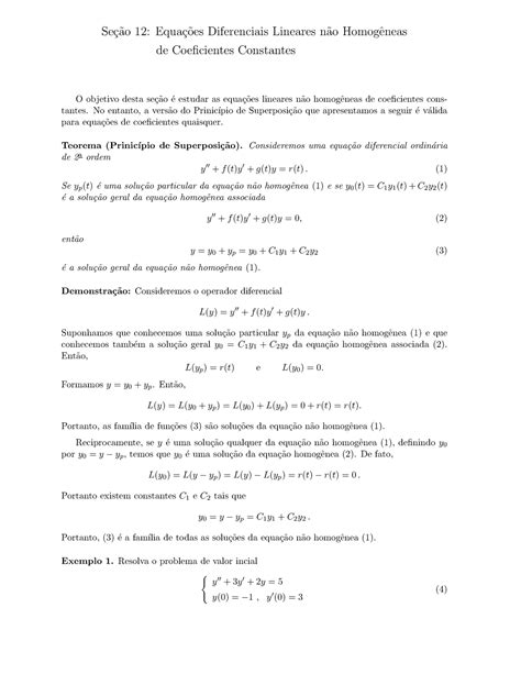 EDO2ordem Secao 12 Equacoes Diferenciais Lineares Nao