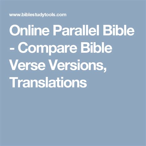 Pin On Parallel Bible