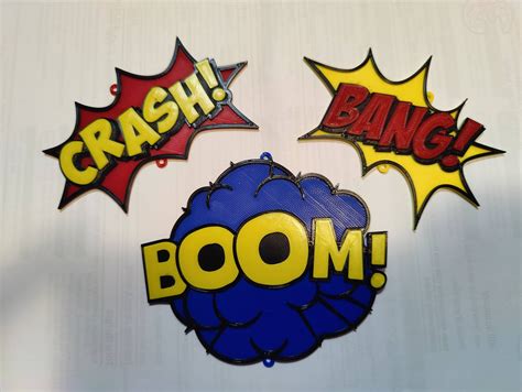 CRASH! BOOM! BANG! Comic Callouts by pedrolamas | Download free STL model | Printables.com