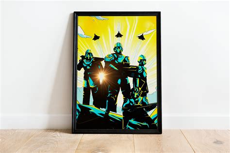 Helldivers Poster, Video Game Art, Gaming Poster, Wall Decor, Gamer ...