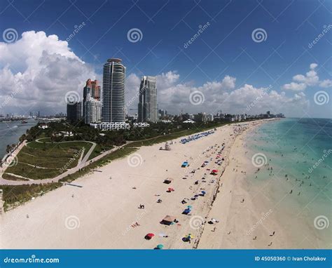 Miami Beach Florida Aerial View Stock Photo Image Of Destination