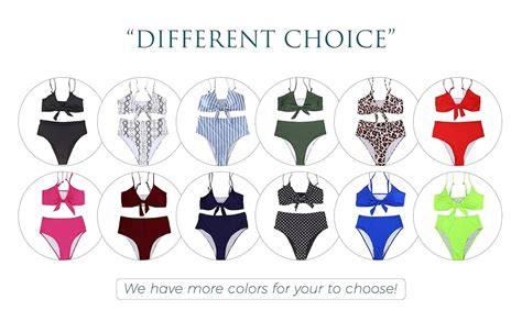 Amazon Blooming Jelly Womens High Waisted Bikini Set Tie Knot High Rise Two Piece Swimsuits