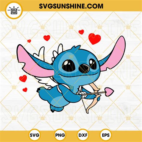 Cupid Stitch Svg Valentines Stitch Svg Valentines Day Svg Png Dxf Eps