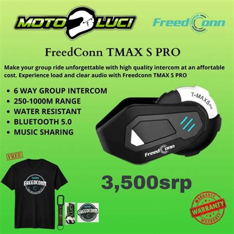 FreedConn TMAX S PRO Motorcycle Helmet Intercom Bluetooth Headset