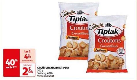 Promo Croûtons Nature Tipiak Chez Auchan Icataloguefr