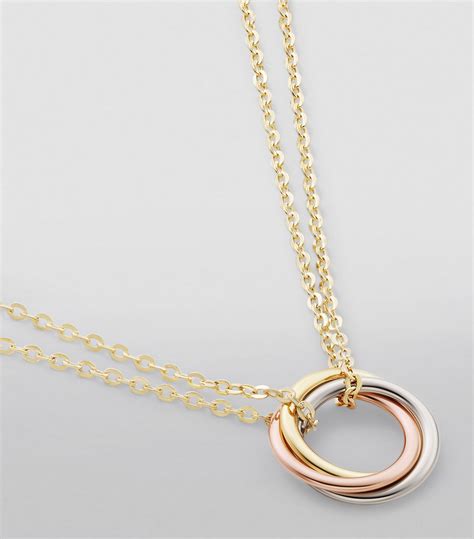 Cartier Small White Yellow And Rose Gold Trinity Necklace Harrods Uk