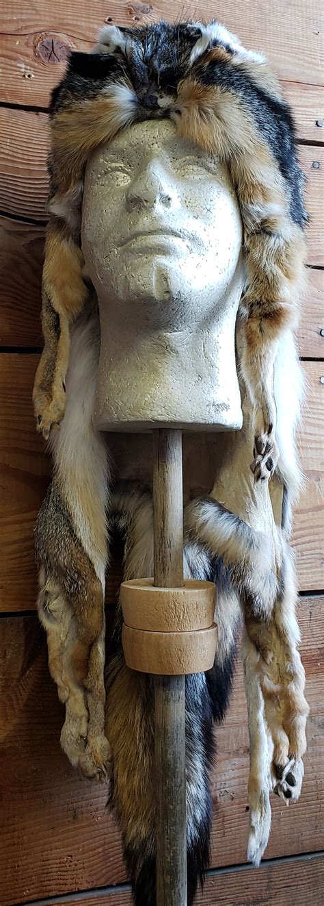 Grey Fox Fur Hat