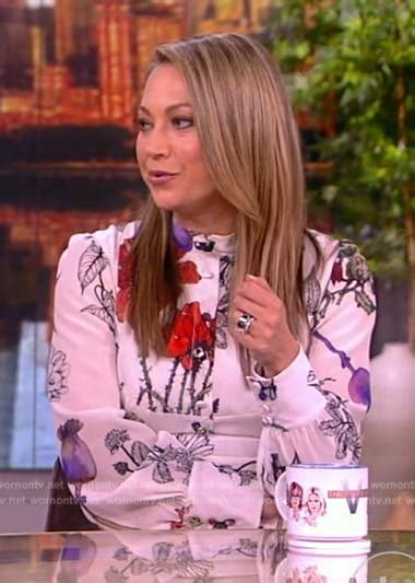 Wornontv Ginger Zee’s White Floral Print Dress On The View Clothes And Wardrobe From Tv