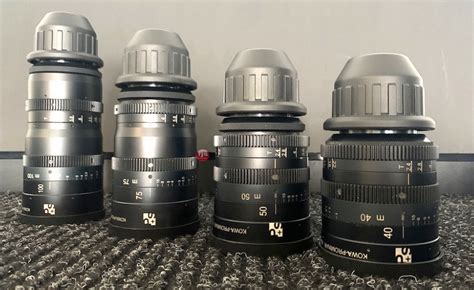 Used Kowa Prominar Anamorphic Cine Lens Set Of 4 40 50 75 100mm