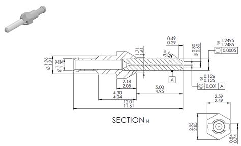 Lc Single Mode Ferrule With Flange Mt2032 Microlap