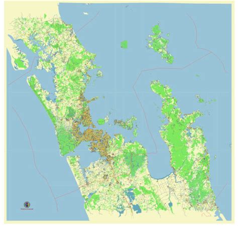 Auckland New Zealand Editable Vector Map Svg Free