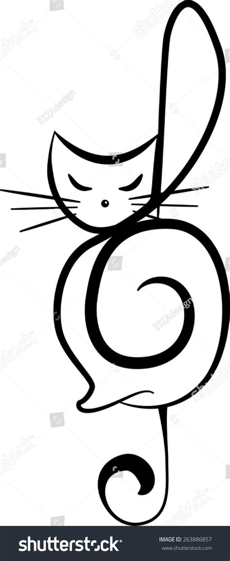 Silhouette Cat Tattoo Style Design Stock Vector (Royalty Free) 263886857 | Shutterstock