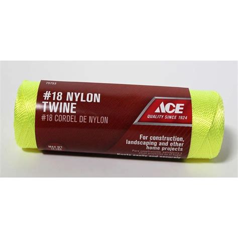 Ace In D X Ft L Yellow Twisted Nylon Mason Line En