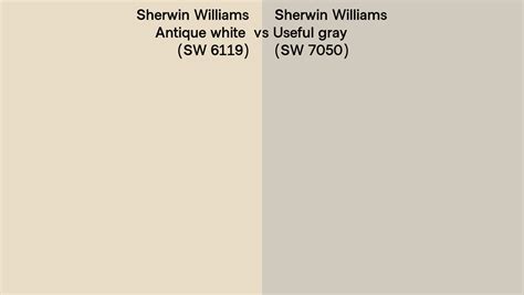 Sherwin Williams Antique White Vs Useful Gray Side By Side Comparison