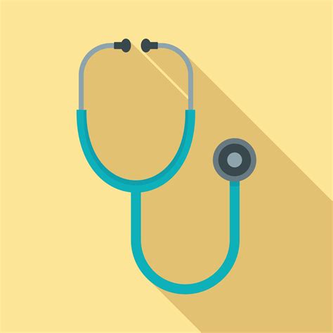 Stethoscope Icon Flat Style 14524879 Vector Art At Vecteezy